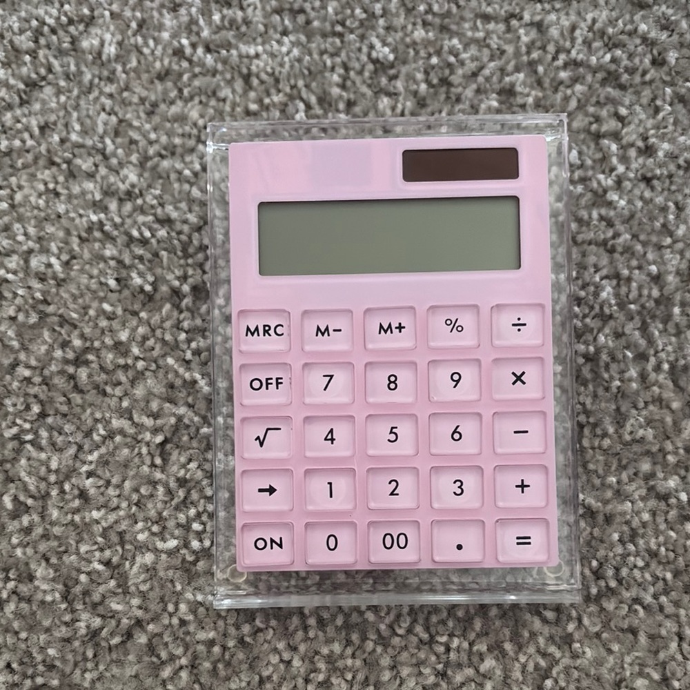 Pink Calculator acrylic stand